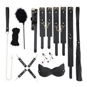 Kit Sado Bandage Obsidian — Com 10 Peças Completas para Bondage e Fetiche