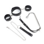 Kit Bondage Completo com Gancho Anal, Algemas, Coleira, Punhos e Corrente de Tração
