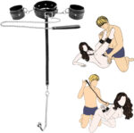 Kit Bondage Completo com Gancho Anal, Algemas, Coleira, Punhos e Corrente de Tração