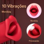 Estimulador Sugador Recarregável 2 em 1 Vibração Vai e Vem