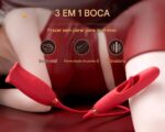 Estimulador Sugador Recarregável 2 em 1 Vibração Vai e Vem
