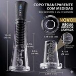 Apex Vibe Digital - Bomba Peniana Elétrica Automática com Visor LCD e Controle de Vácuo