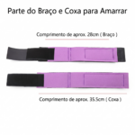 Kit de Algemas Bind 4 Peças — Restrição de Mãos e Pés com Velcro Ajustável