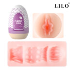 Kit Masturbador Masculino Funny Egg Bruno — 5 Modelos em Cyberskin (6 Unidades) LILO