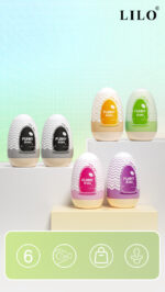 Kit Masturbador Masculino Funny Egg Bruno — 5 Modelos em Cyberskin (6 Unidades) LILO