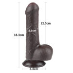 Pênis Realístico Adriano — 18,3 cm Dupla Camada Pele Deslizante com Ventosa