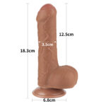 Pênis Realístico Adriano — 18,3 cm Dupla Camada Pele Deslizante com Ventosa