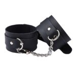 Kit Sado Bondage com 5 Peças – Algemas, Venda, Chicote, Coleira e Guia