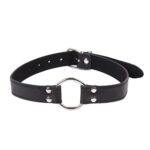Mordaça Ring Gag — Com Anel de Metal Central e Tiras em PU Ajustáveis