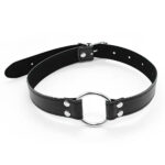Mordaça Ring Gag — Com Anel de Metal Central e Tiras em PU Ajustáveis