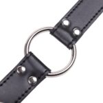 Mordaça Ring Gag — Com Anel de Metal Central e Tiras em PU Ajustáveis