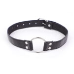 Mordaça Ring Gag — Com Anel de Metal Central e Tiras em PU Ajustáveis