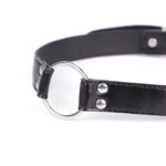 Mordaça Ring Gag — Com Anel de Metal Central e Tiras em PU Ajustáveis
