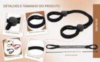 Algemas de Corda de Algodão com Fivela Ajustável – Kit com 2 Peças