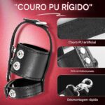 Kit Anel Peniano e Extensor Escrotal em PVC com Coleira e Guia