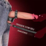 Kit Anel Peniano e Extensor Escrotal em PVC com Coleira e Guia