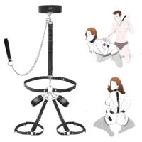 Trinity Bond - Kit BDSM 3 em 1 de Restrição Corporal com Coleira, Algemas e Cinto de Coxa
