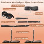 Trinity Bond - Kit BDSM 3 em 1 de Restrição Corporal com Coleira, Algemas e Cinto de Coxa