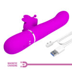 Vibrador Ponto G 4 em 1 Pretty Love – Vibração, Vai e Vem, Pulsação e Esferas Internas