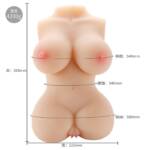 Masturbador Masculino Meio Corpo com Vagina e Anus em Cyberskin