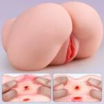 Masturbador Masculino 12,0 x 7,5cm - Formato Bunda com Vagina e Ânus