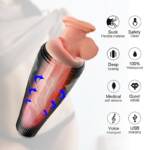 VoiceGlide – Masturbador Lanterna com Voz e Movimento Sobe e Desce