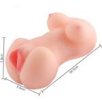 SkinTouch Duo – Masturbador Masculino em Cyberskin com Vagina e Seios