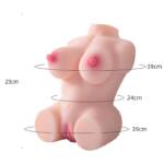 DuoForm Plus – Masturbador Masculino Mini Corpo com Entrada Vaginal e Anal