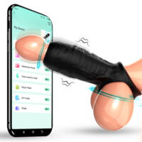 VeinPulse App – Meia Capa Peniana com Anel Escrotal, Vibração e Controle via App