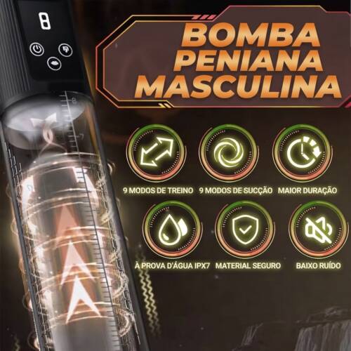 Titan9 — Bomba Peniana Automática com 9 Modos de Sucção