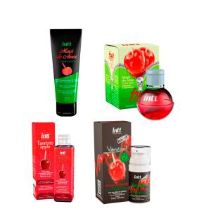 Kit Maça do Amor - Gel Deslizante, Vibration Power, Tantric Apple Óleo Corporal, Fruit Sexy
