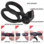 S-Hande Nightcrawler - Anel Peniano Duplo com Vibro