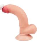 Pênis Realístico com ventosa Removível e Dupla Camada - 17,5cm