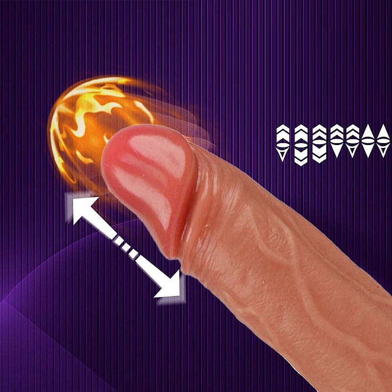 Pênis Realístico com Vai e Vem, Rotação, Aquecimento e Controle por App 21,5 x 4,0cm
