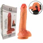 Pênis Realístico em Silicone com Ventosa, Glande Definida e Veias Texturizadas