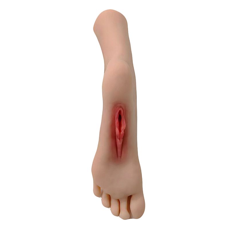 Masturbador Masculino Cyberskin em Forma de Pé com Vagina 21,5 x 7,0cm