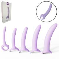 Kit Dilatador Vaginal Curvado em Silicone com 5 Tamanhos Progressivos Kit Dilatador Vaginal Curvado em Silicone com 5 Tamanhos Progressivos