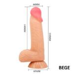 Pênis Realístico com Dupla Camada Deslizante 20.6 x 4.4cm