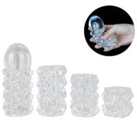 Kit com 4 Capas Penianas Texturizadas em TPE Transparente Kit com 4 Capas Penianas Texturizadas em TPE Transparente