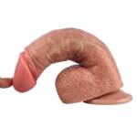 Pênis Realístico com Ventosa Silicone Líquido - 19,0 x 4,4 cm