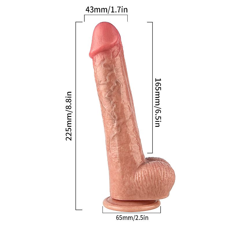 Pênis Realístico em Silicone Líquido 22,5 x 4,3cm