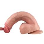 Pênis Realístico com Ventosa - Silicone Líquido - 23,0 x 4,2 cm