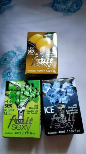Click to view full screen Fruit Sexy Menta Intt - Gel Beijável Com Efeito Quente 40G photo review