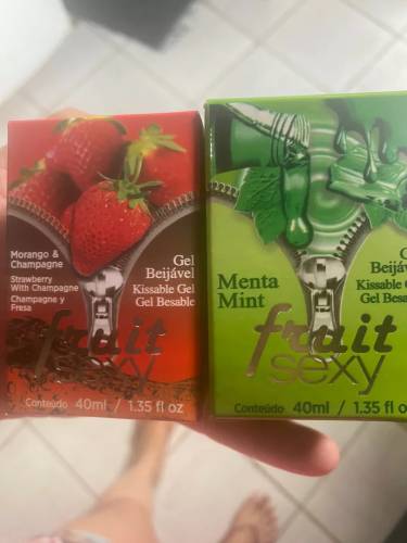 Click to view full screen Fruit Sexy Menta Intt - Gel Beijável Com Efeito Quente 40G photo review
