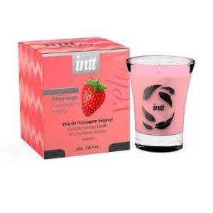 Vela de Massagem Beijável e Sexo Oral - Aroma Morango 40g