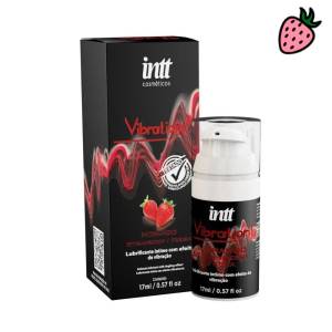 Vibration Morango Intt - Gel Efeito de Vibração, Pulsação E Aquecimento 17Ml